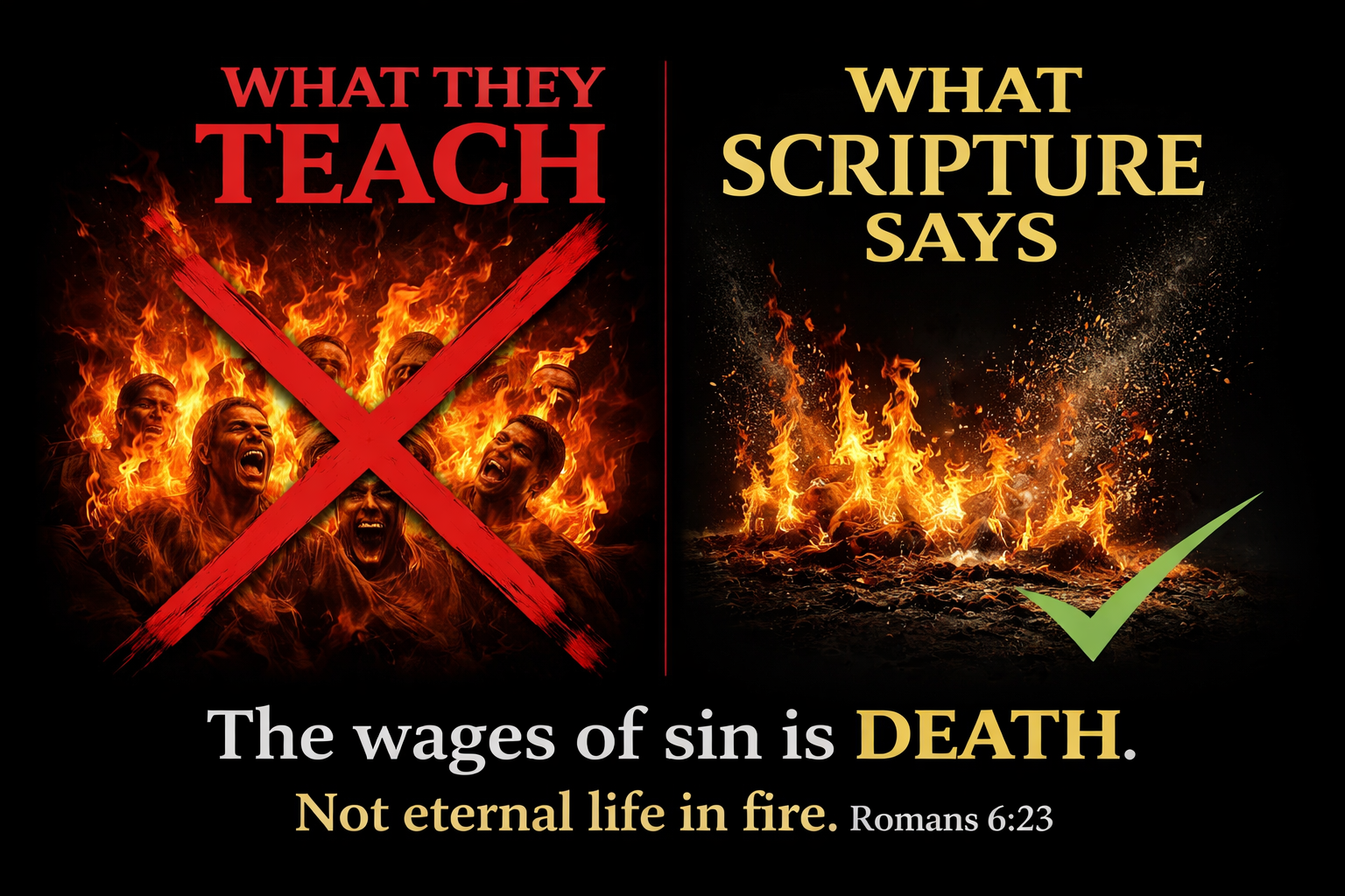 What They Teach vs What Scripture Says - Death Not Eternal Torment