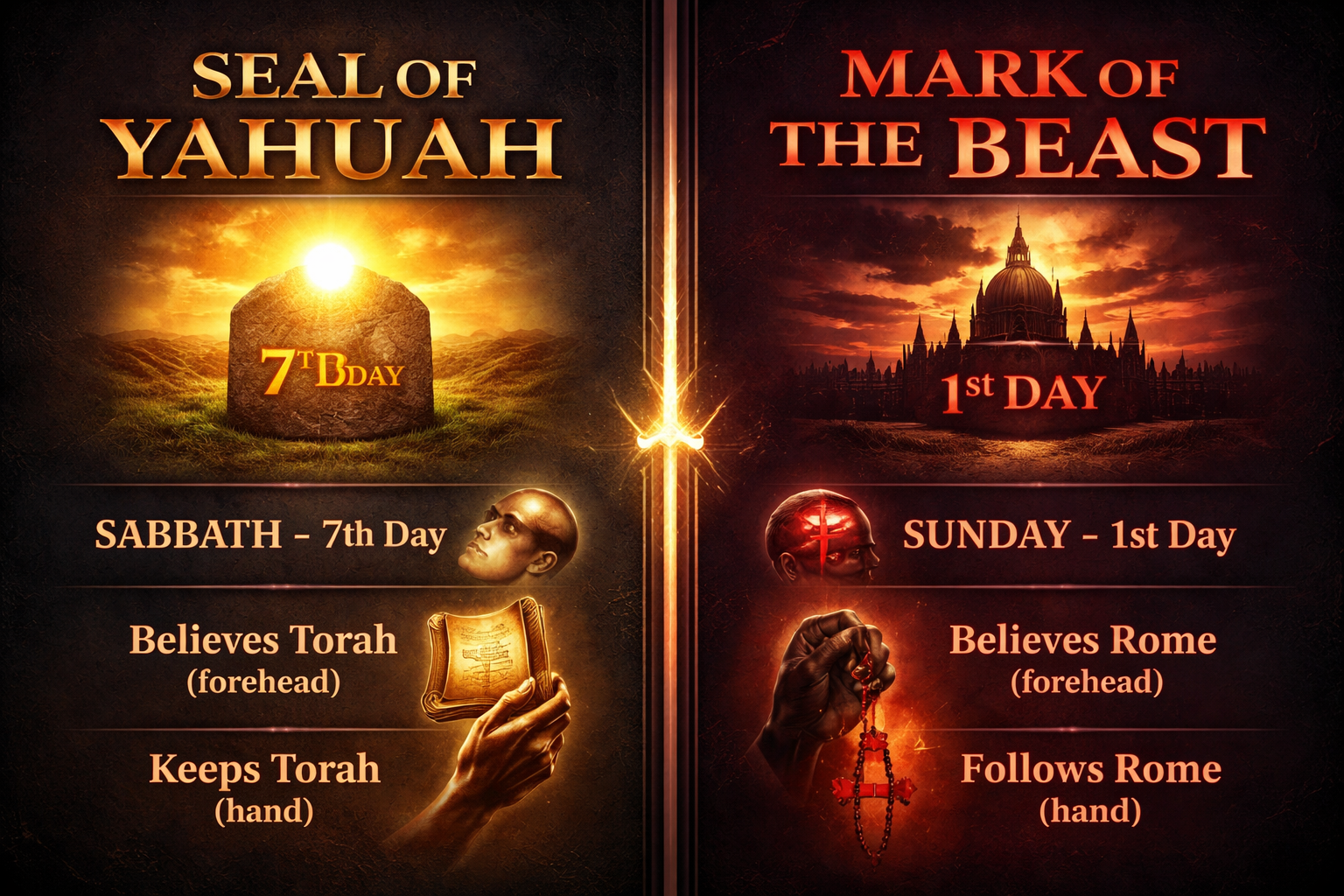 Seal of Yahuah vs Mark of the Beast
