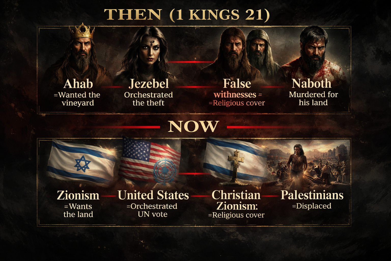 Then vs Now - Jezebel Ahab Naboth Parallel