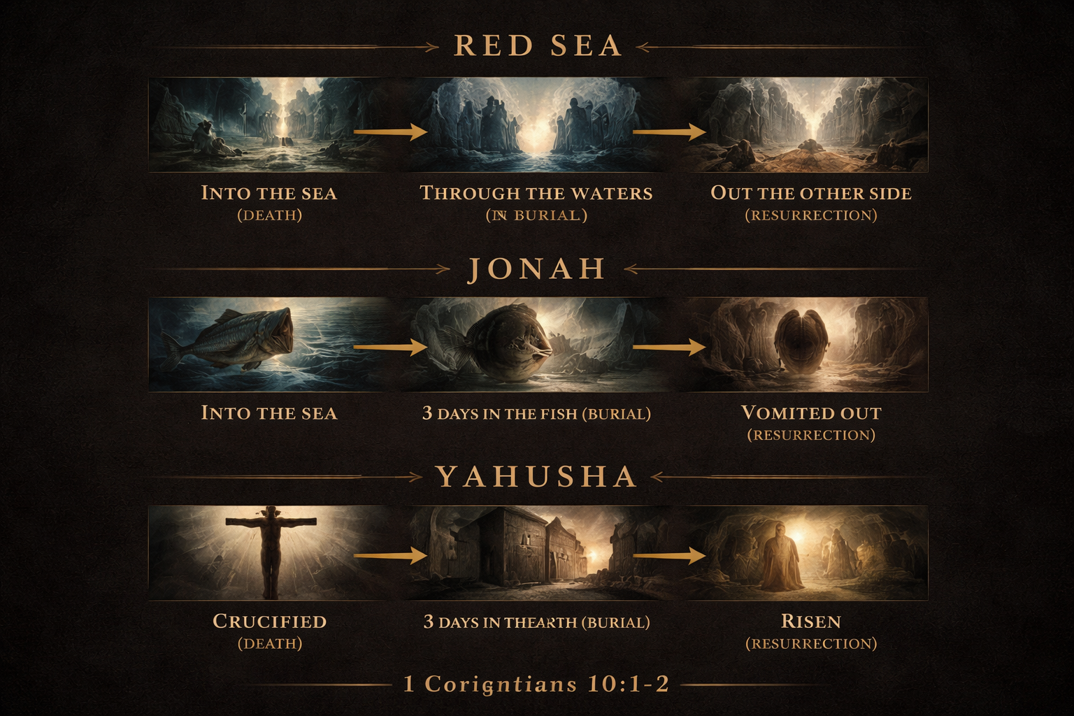 Death Burial Resurrection Pattern - Red Sea Jonah Yahusha