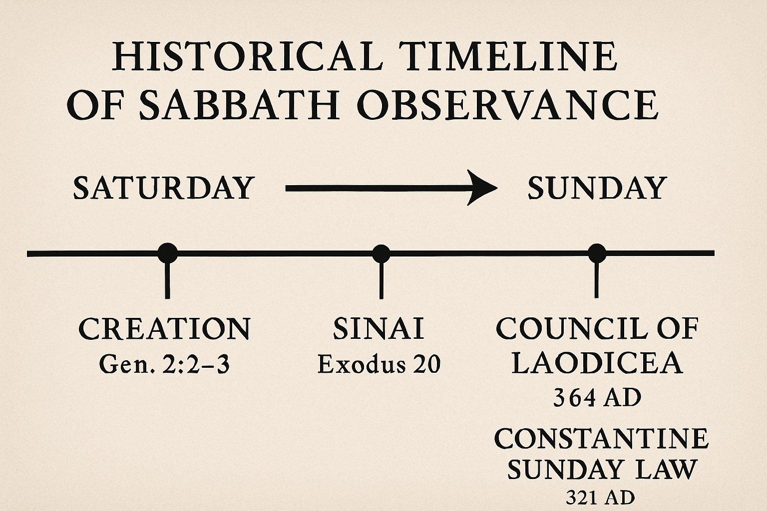 Sabbath Historical Timeline